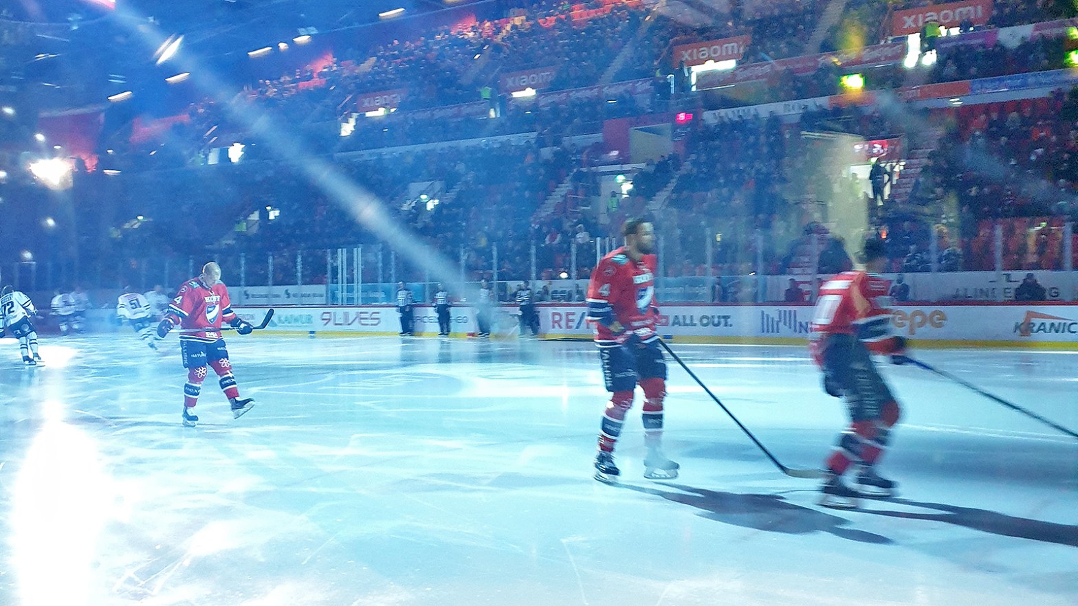 Die Spieler des IFK Helsinki vor einem Playoff-Spiel gegen Turku. (Foto: vk)